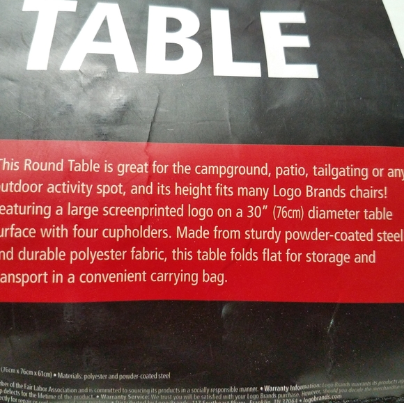 NCAA TEXAS TECH logo tailgating round table - Picture 7 of 7